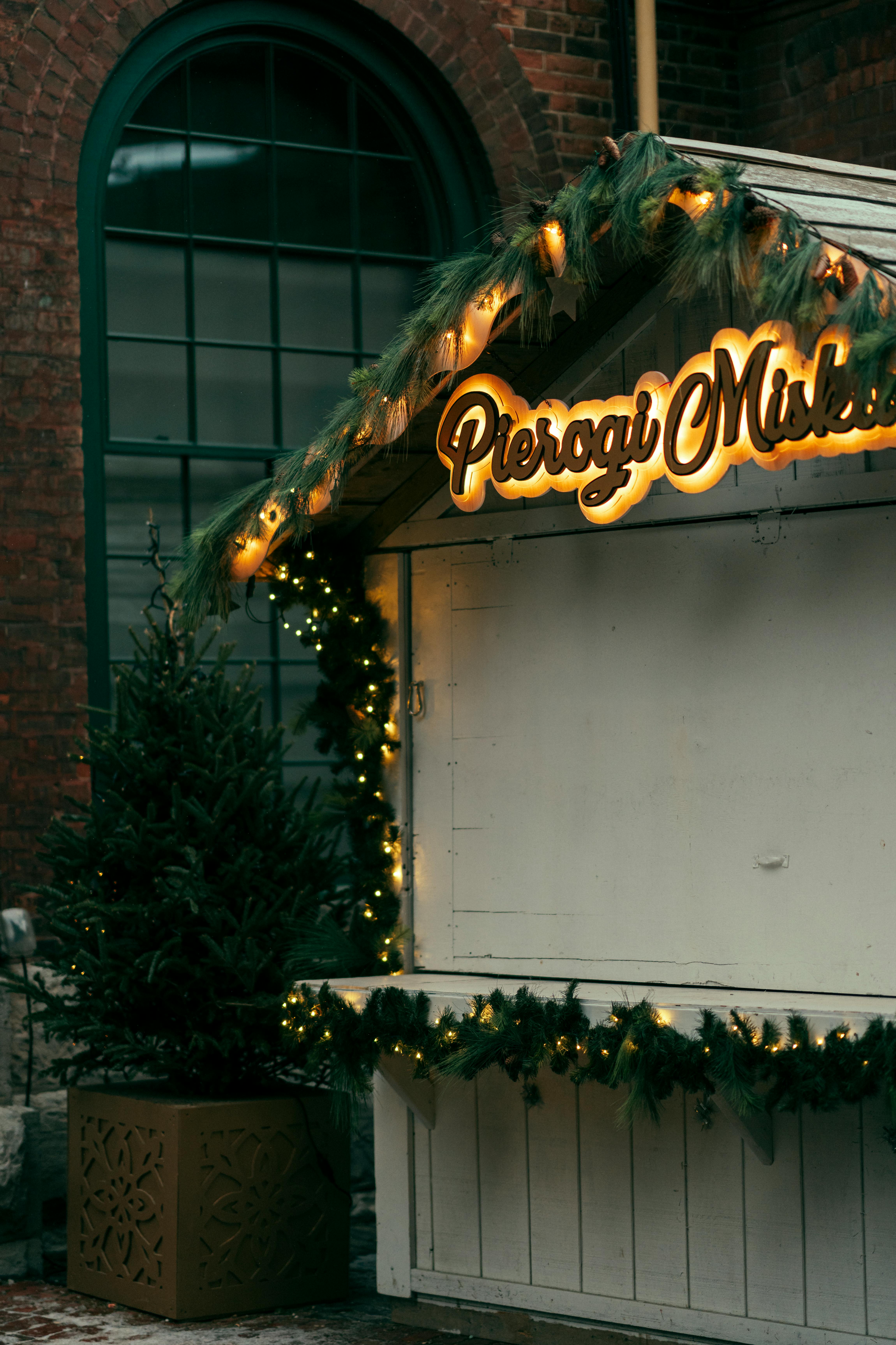 festive christmas market stall in toronto