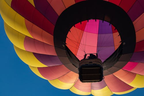Photo En Contre Plongée D'un Ballon à Air Chaud
