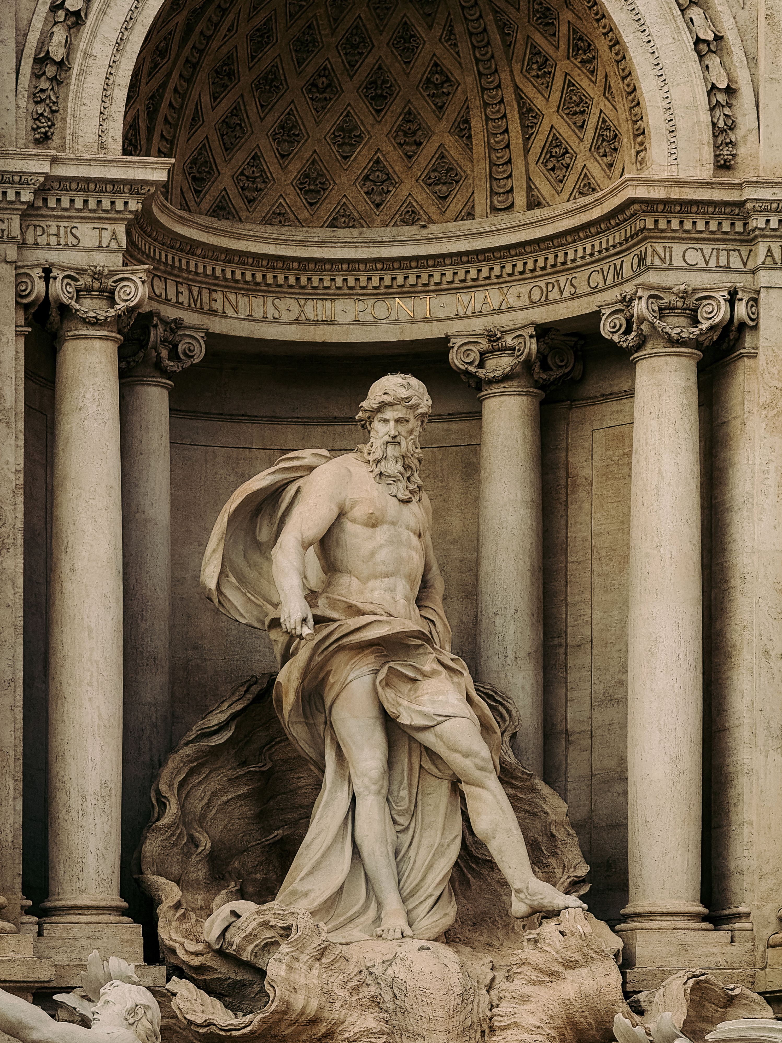 Baroque Sculpture at the Trevi Fountain in Rome · Free Stock Photo