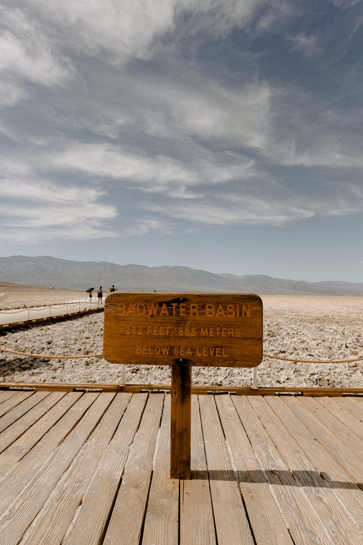 Badwater Basin Signage