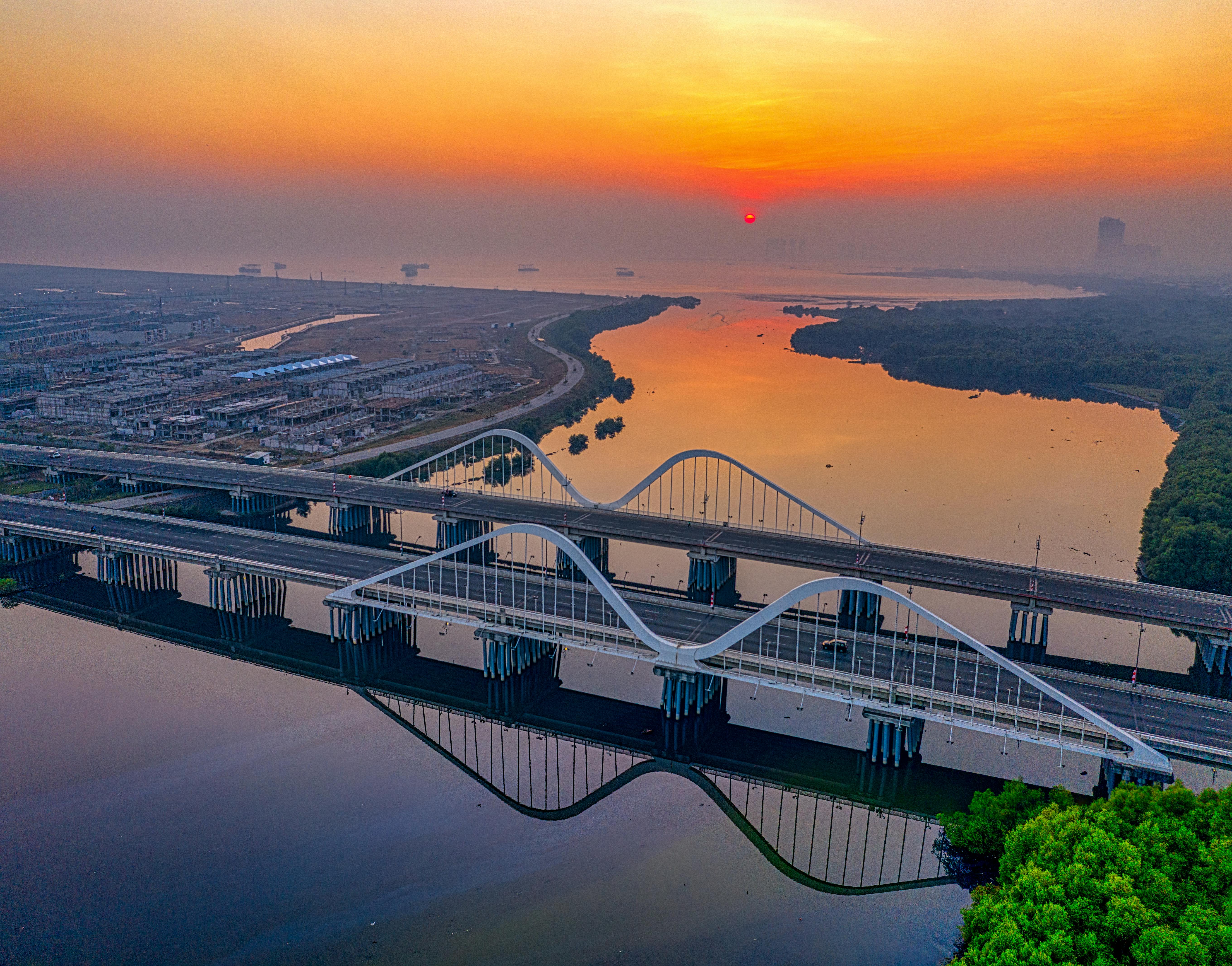 Two Bridges During Golden Hour · Free Stock Photo