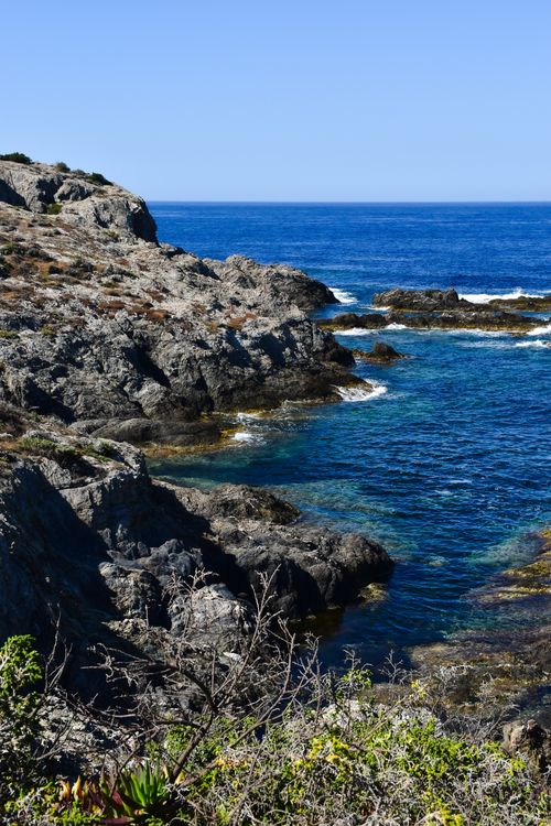 Free Stunning view of the rocky coastline at Hyères, Provence-Alpes-Côte d'Azur, France. Stock Photo