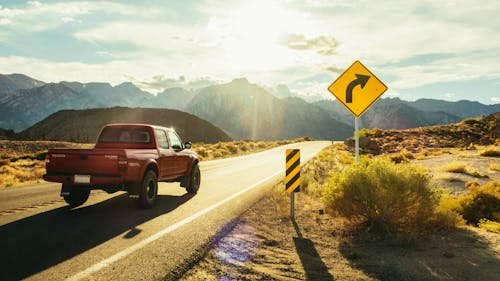 Pickup Truck on Highway