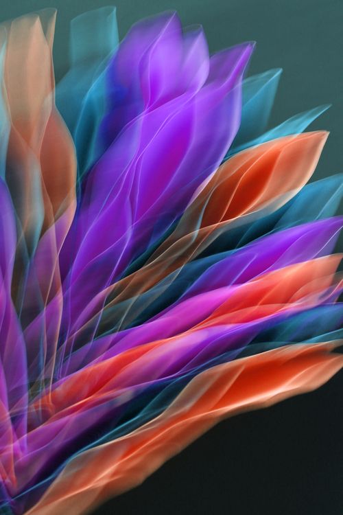 Free Colorful abstract image with vibrant flowing forms suggesting organic movement. Stock Photo