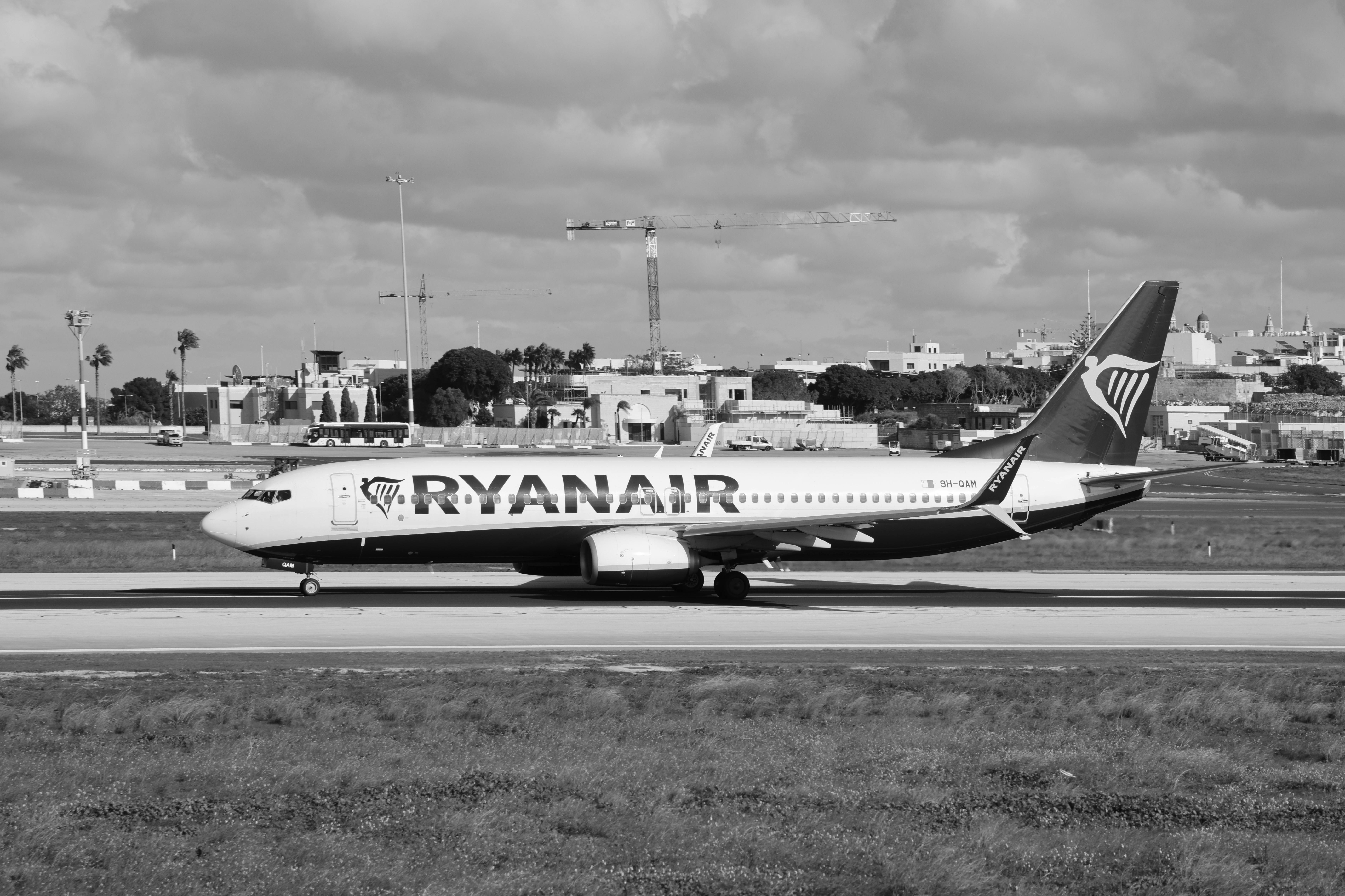 Airplane overhead view of secondary airport terminal