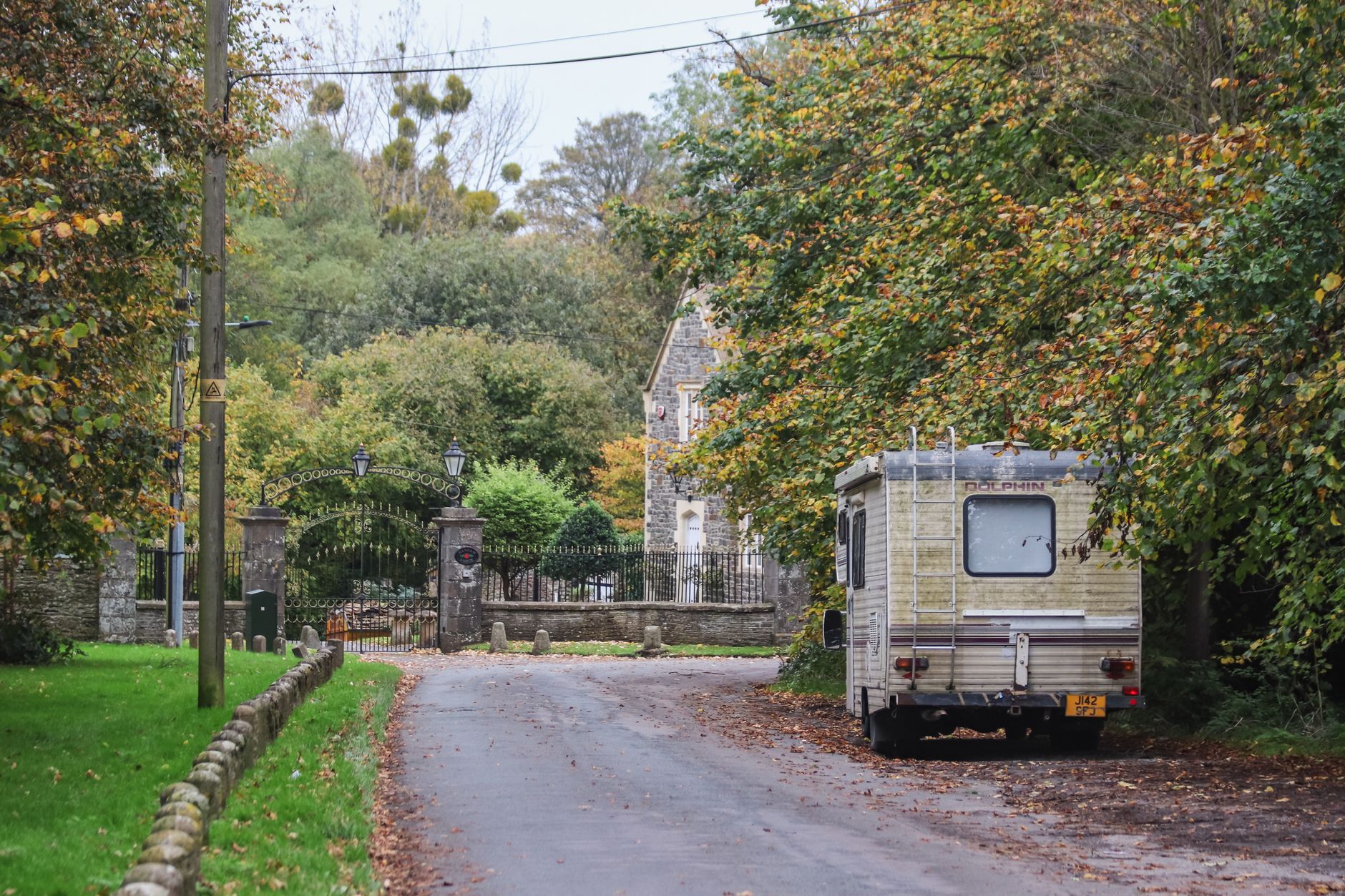 İngiltere'de bir karavan yerleşkesi