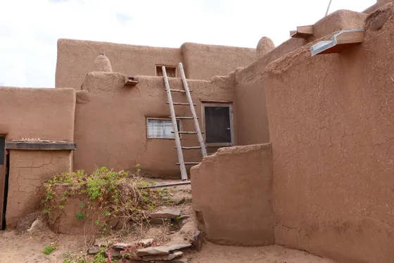 The Gila Cliff Dwellings tucked into a canyon alcove