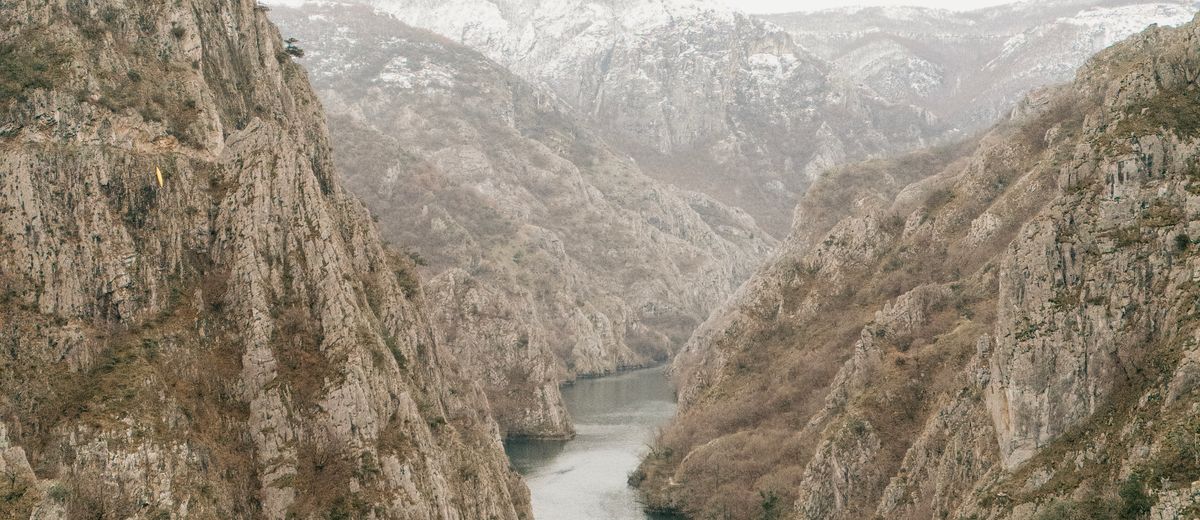 El cañón de Matka en invierno