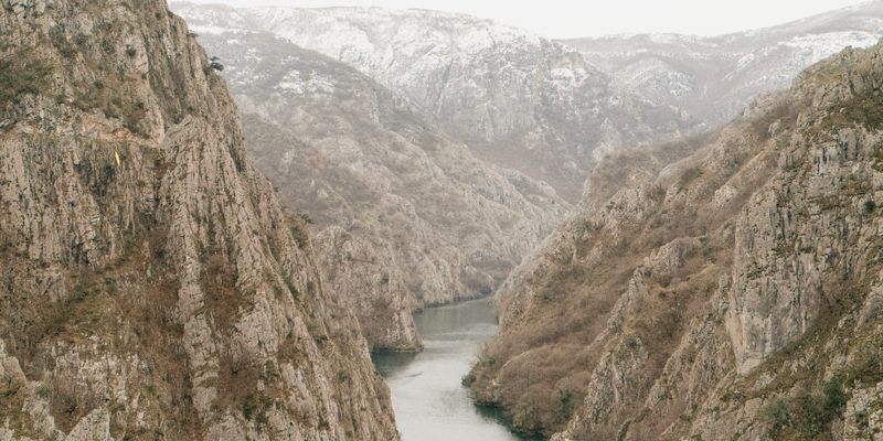 El cañón de Matka en invierno