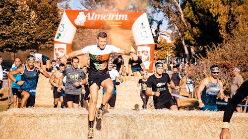 Group of Men Running