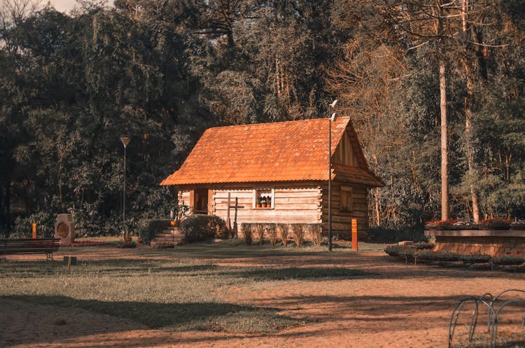 Brown Wooden House Near Trees