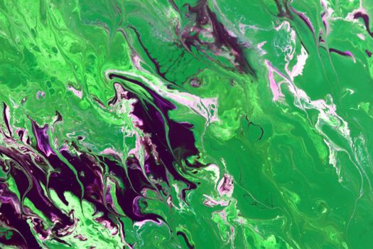 Colorful abstract artwork with swirling green and purple patterns. Perfect for modern decor.