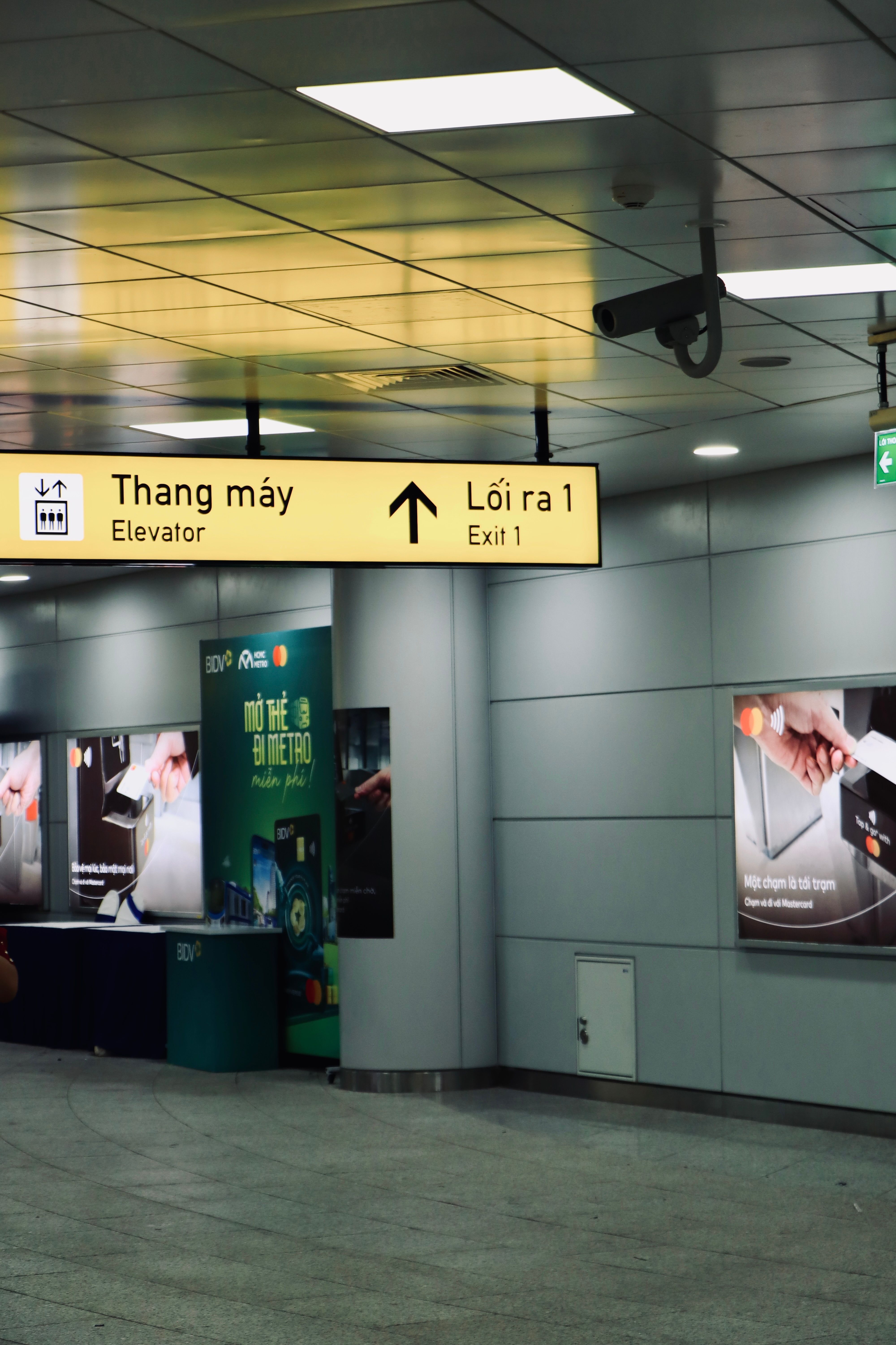 Modern Metro Station Exit Signage Indoors · Free Stock Photo