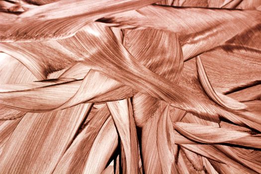 Intricate abstract pattern of brown swirling brush strokes with a warm, earthy tone.