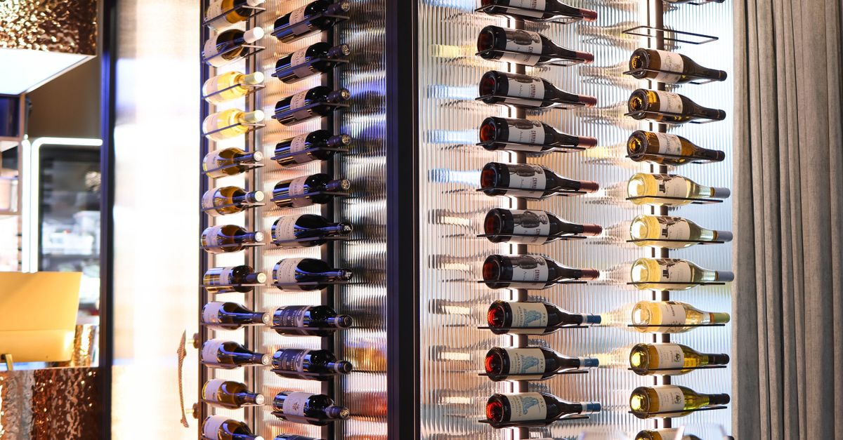 Elegant Restaurant Wine Display Interior · Free Stock Photo