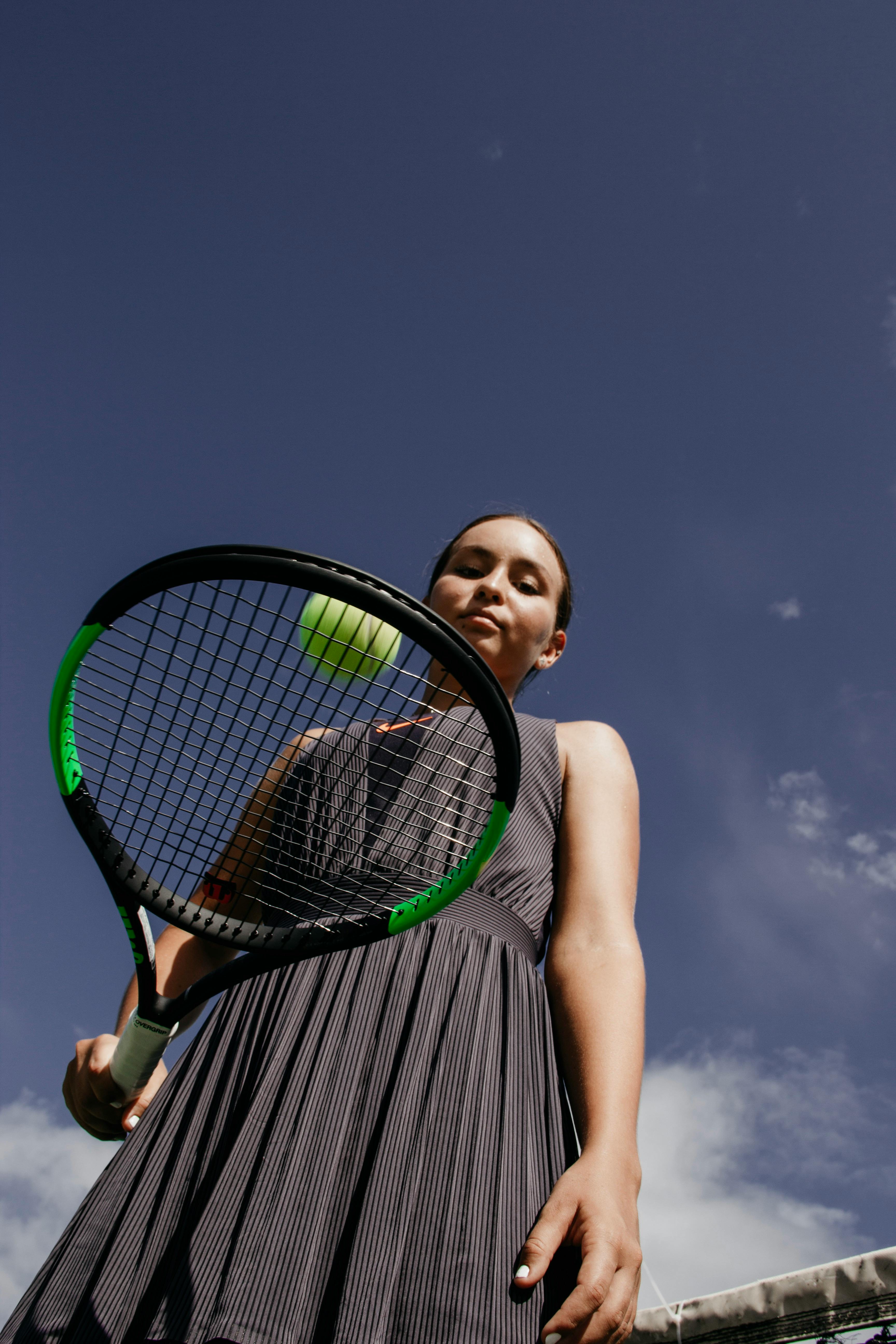 woman tossing ball