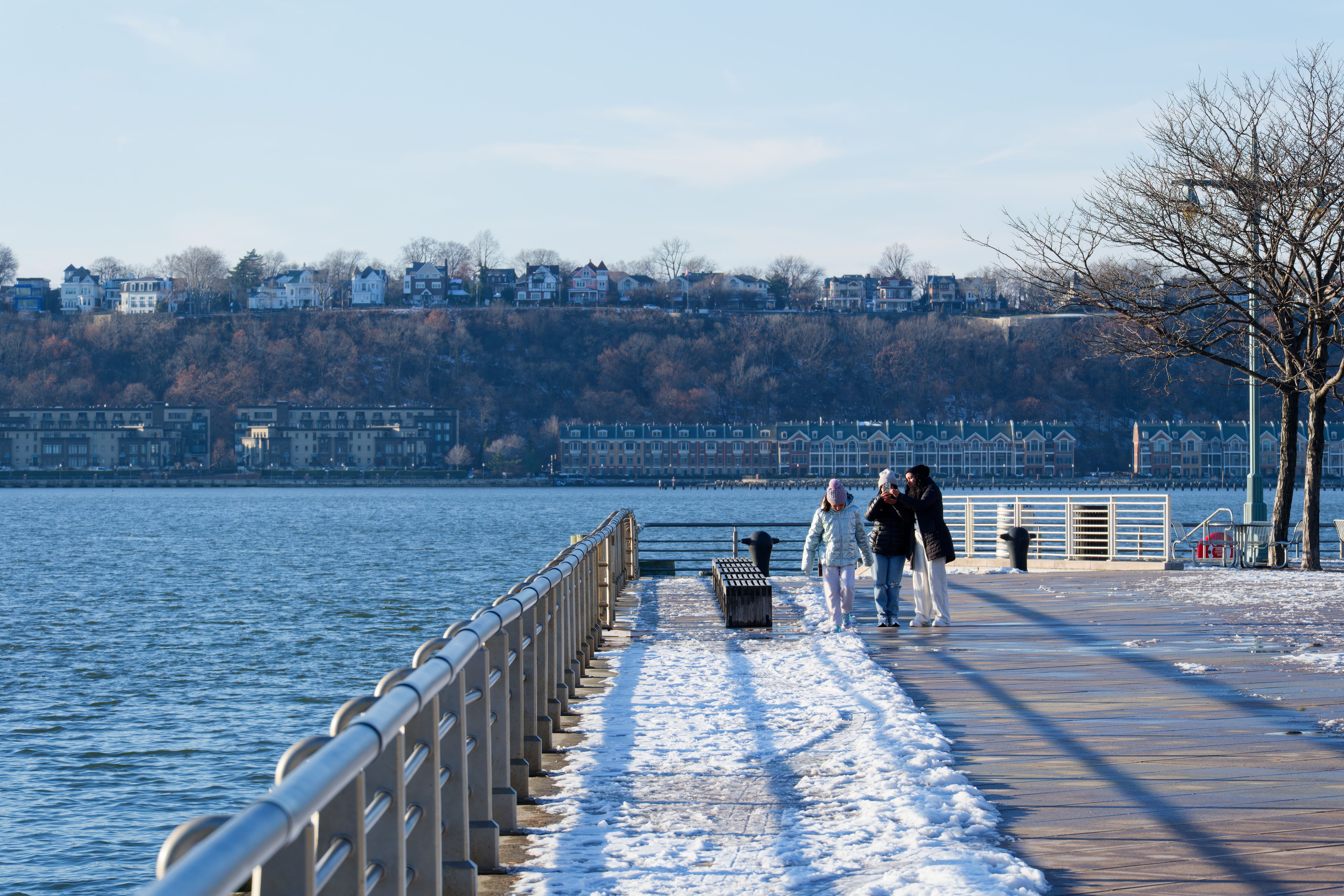 Corning Preserve riverside walk along the Hudson River