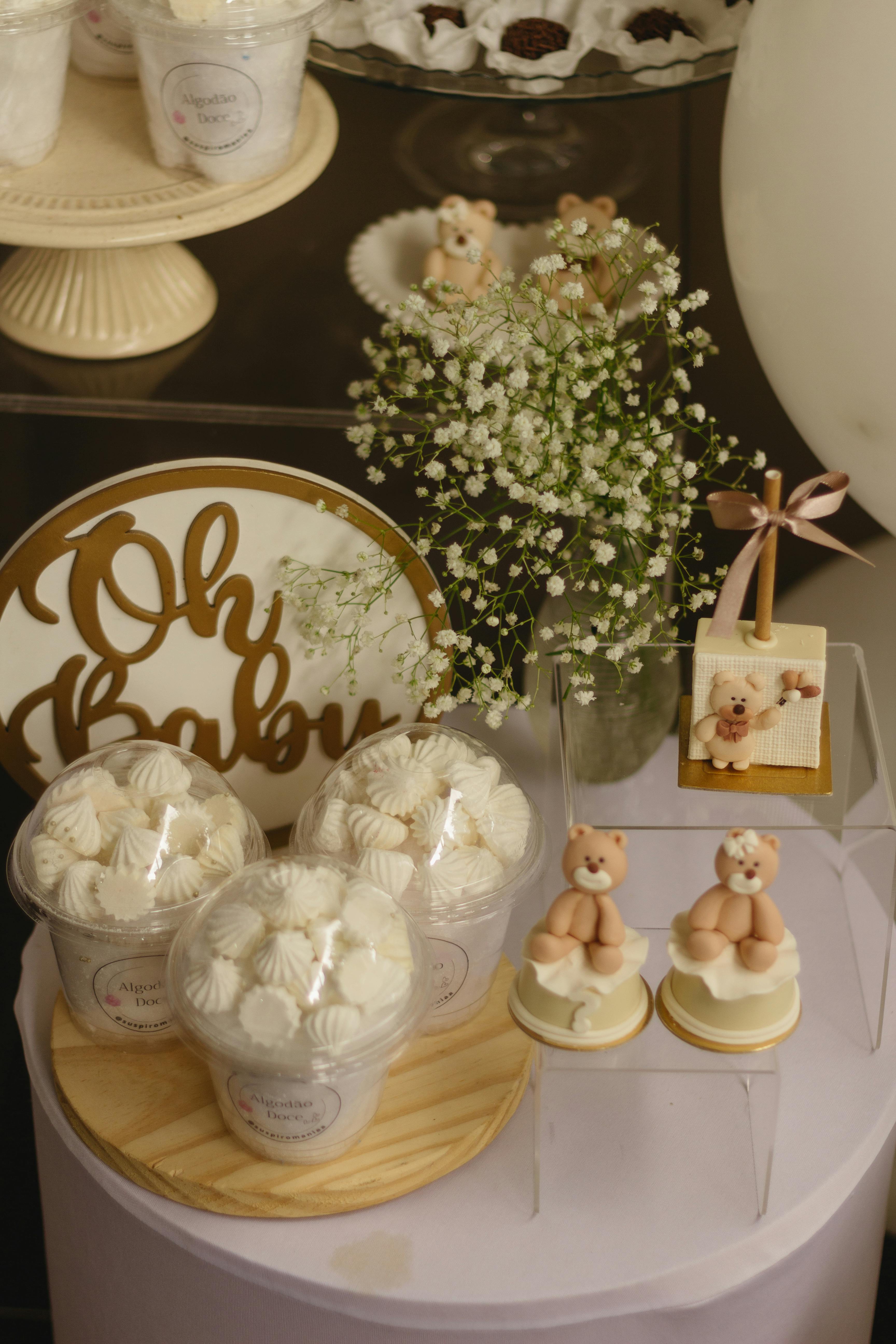 Elegant Baby Shower Dessert Table with Decorations · Free Stock Photo, image size:3456x5184