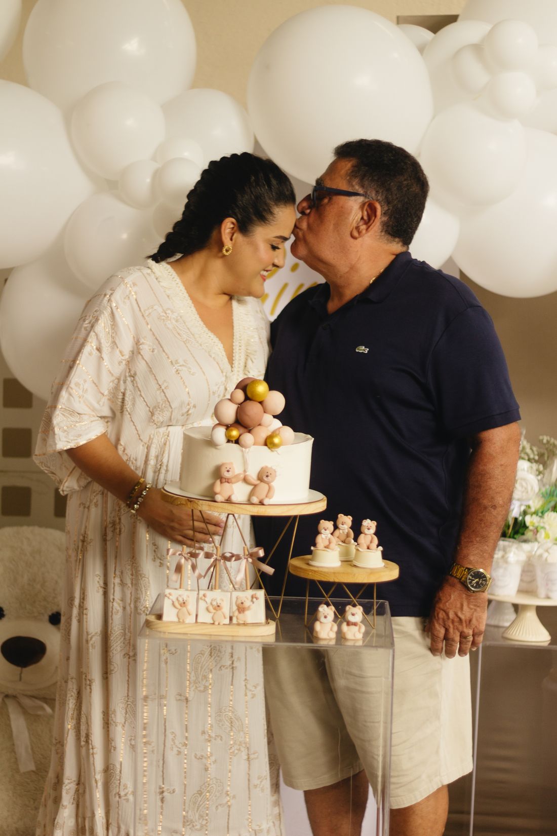 A warm family moment at a baby shower