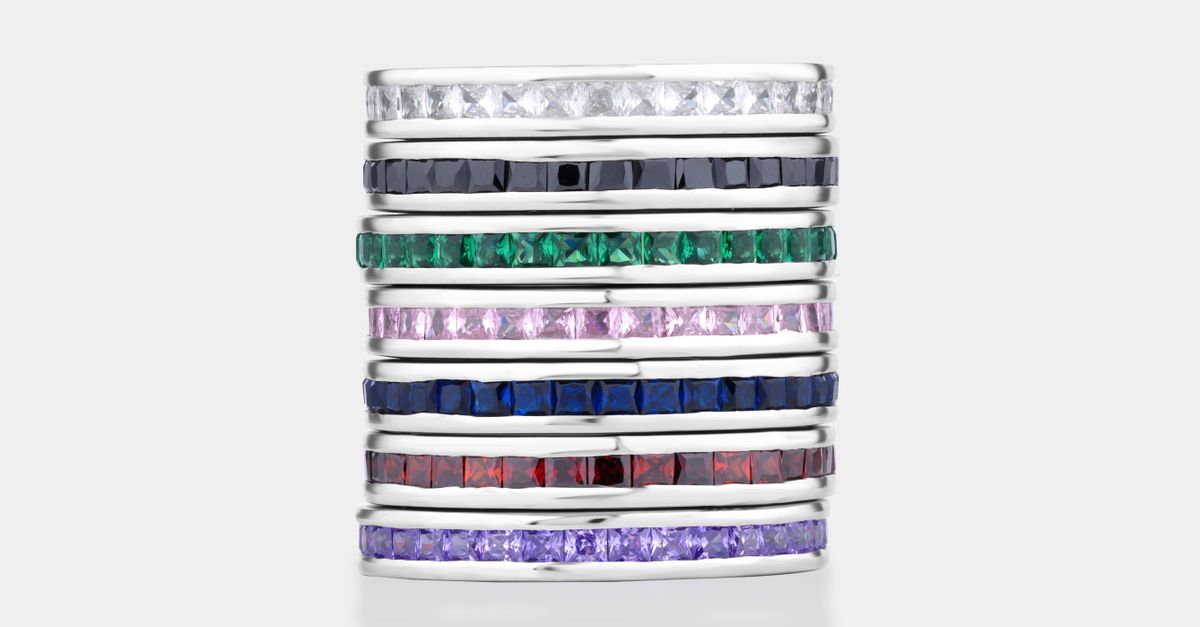 Color Stack Ring Colorful Stackable Rings in Studio Setting · Free Stock Photo