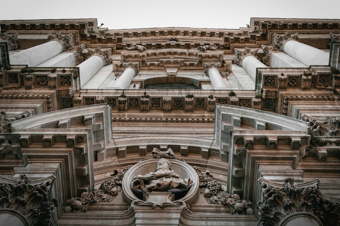 Ornate Architectural Facade of Historic Building · Free Stock Photo