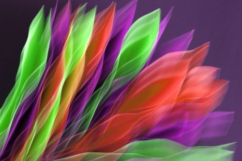 Free Dynamic abstract image featuring vibrant, colorful waves blending in an artistic style. Stock Photo
