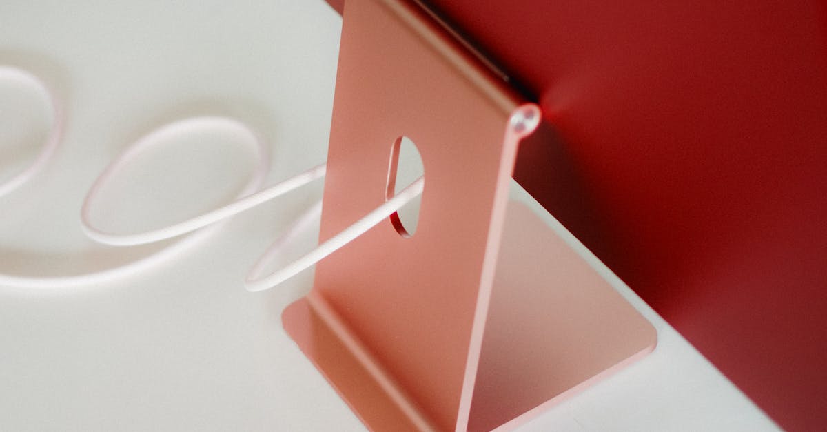 Sleek Red Desktop Computer Setup · Free Stock Photo