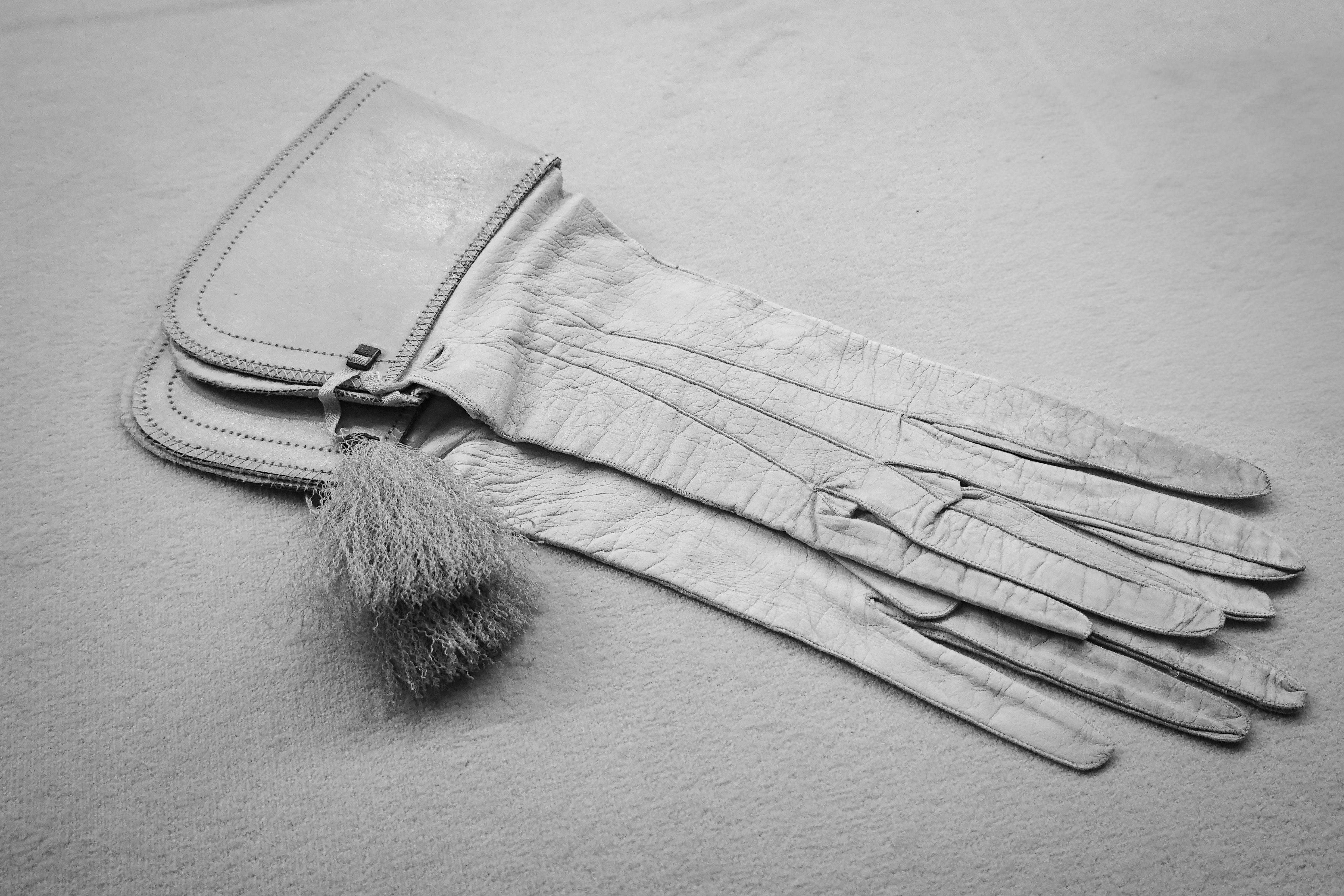 Elegant Vintage Leather Gloves with Tassel · Free Stock Photo