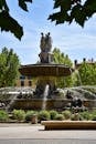 Fountain of La Rotonde in Aix-en-Provence, France