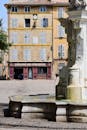 Historic Town Square with Fountain in Aix-en-Provence