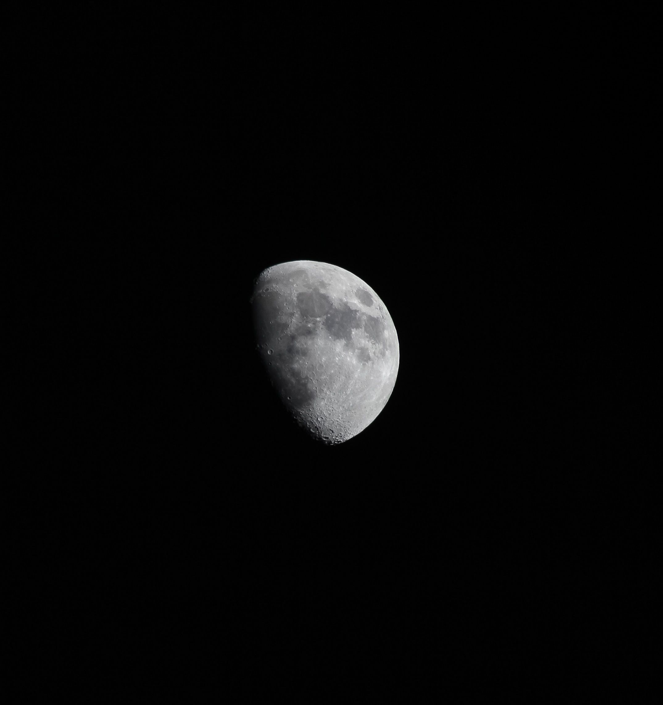 Kostnadsfria Månen Mot Den Mörka Himlen Stock foto