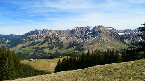 Free Breathtaking view of the Alps in Entlebuch, Luzern, Switzerland, showcasing pristine nature and rugged mountain peaks. Stock Photo