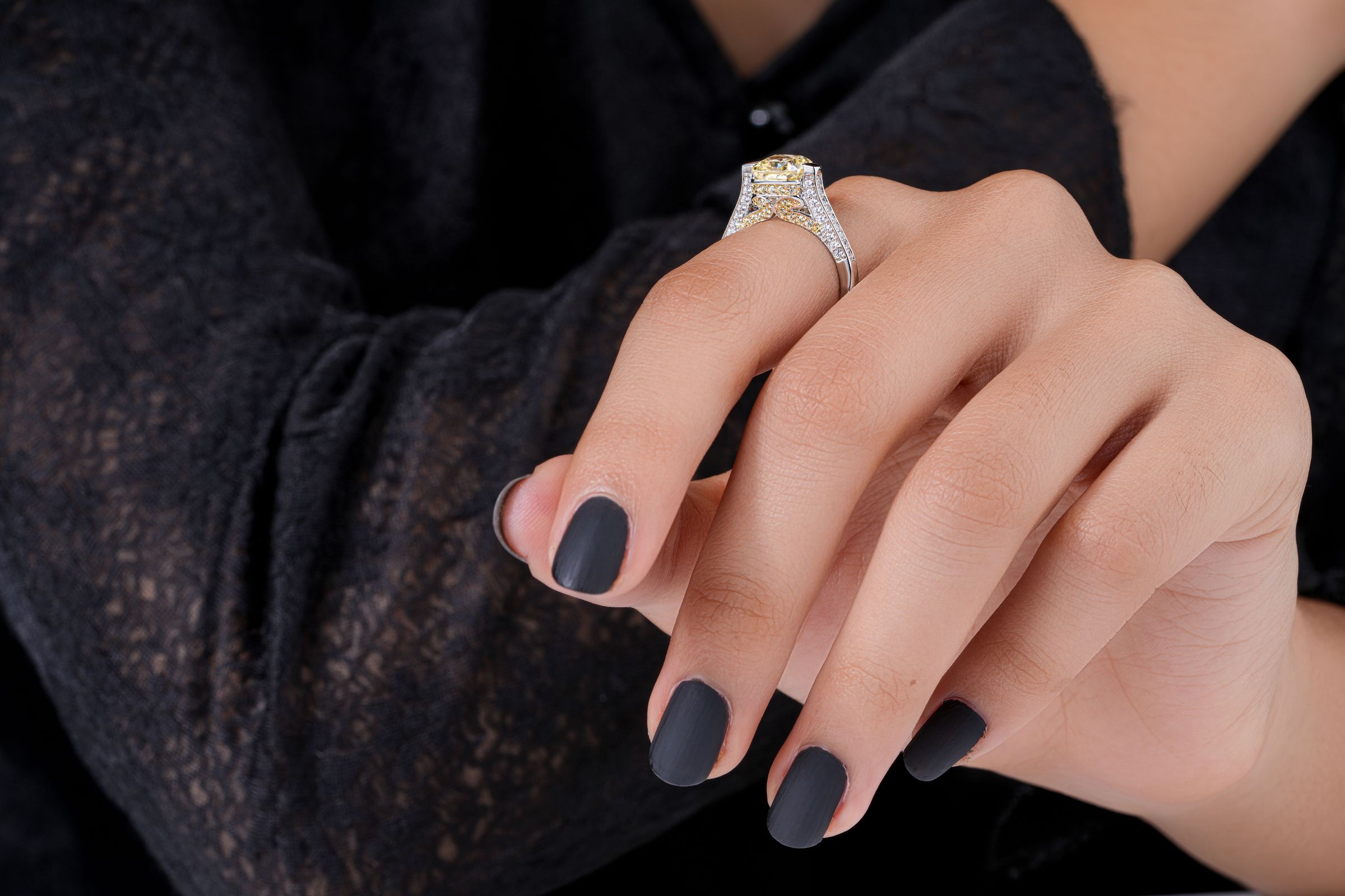 Fashion jewelry styled in warm light