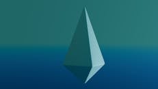 Modern Geometric Abstract Render with Blue Tones