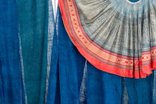 Vibrant handmade fabric featuring detailed patterns and vivid colors.