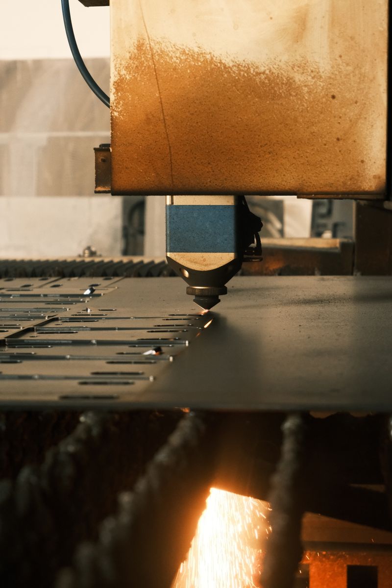 Laser cutter operating in an industrial facility