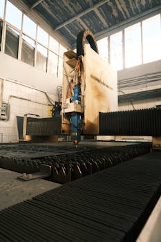CNC machine operating in an industrial facility in Ankara, Türkiye.