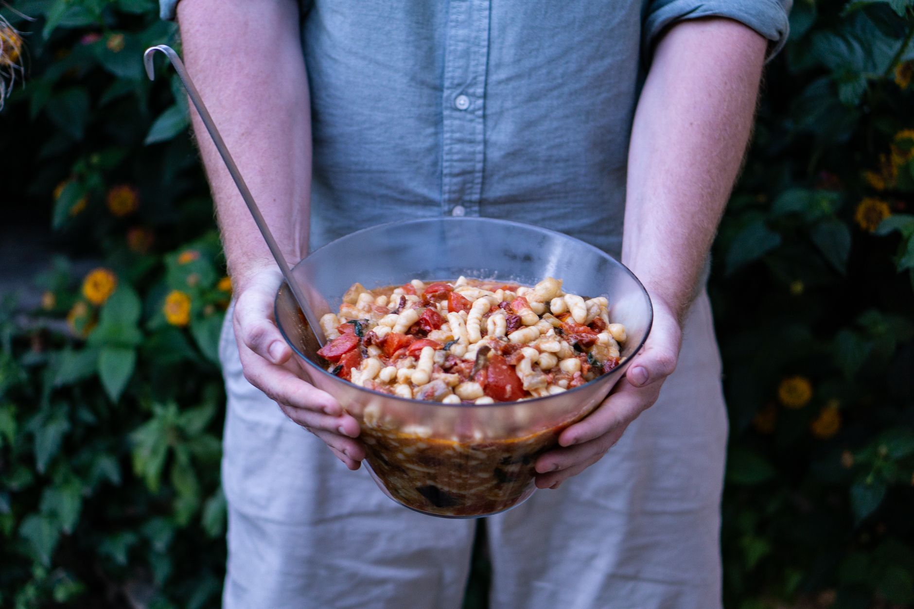 Caprese Pasta Salad Caprese pasta salad with fresh ingredients