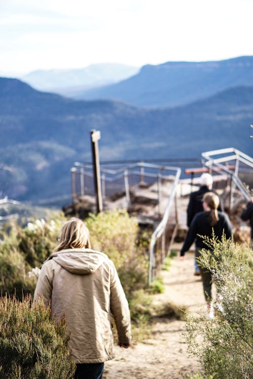 Man Wearing Hoodie on High Ground