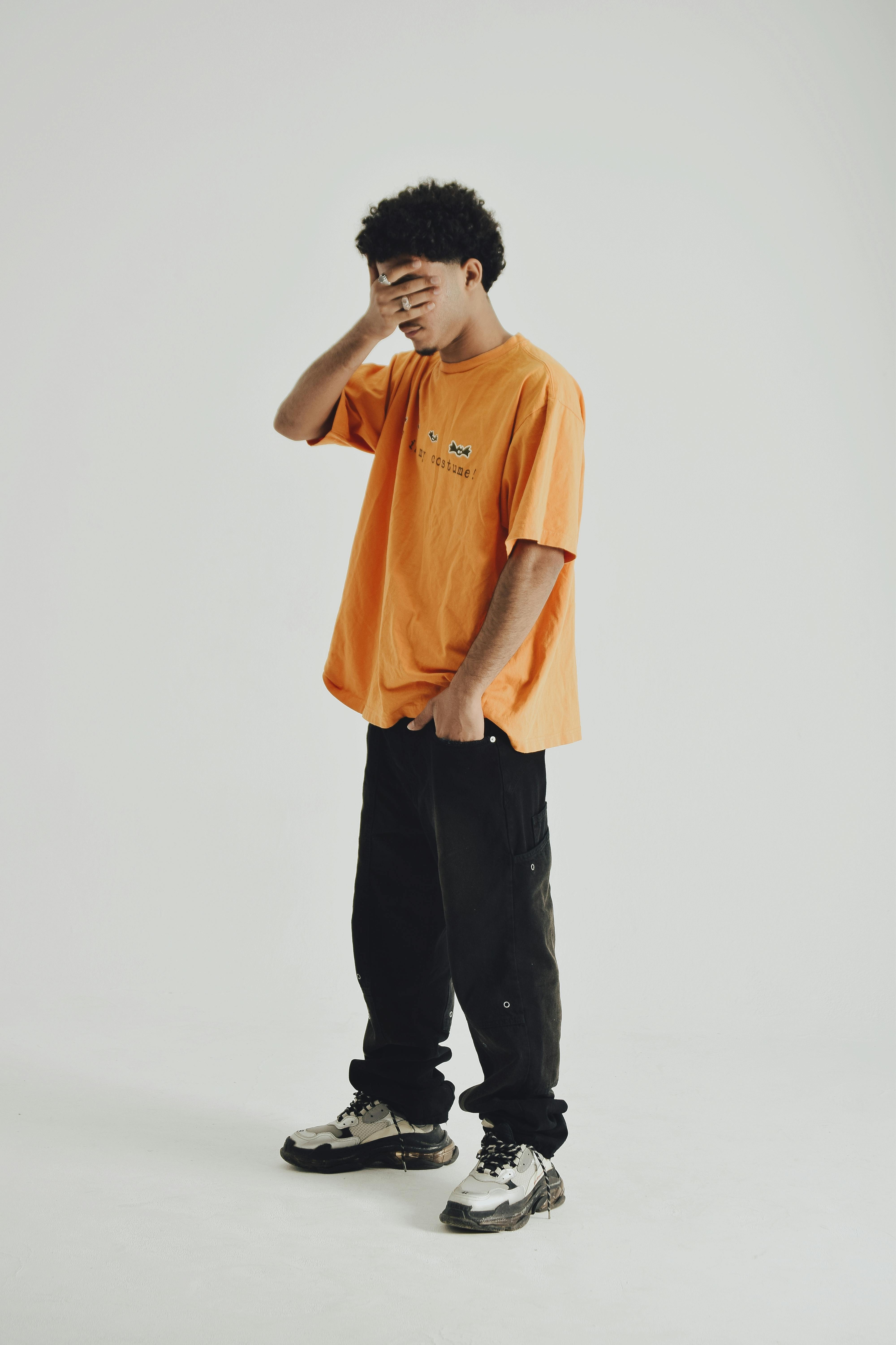 casual fashion portrait of young man in cairo studio