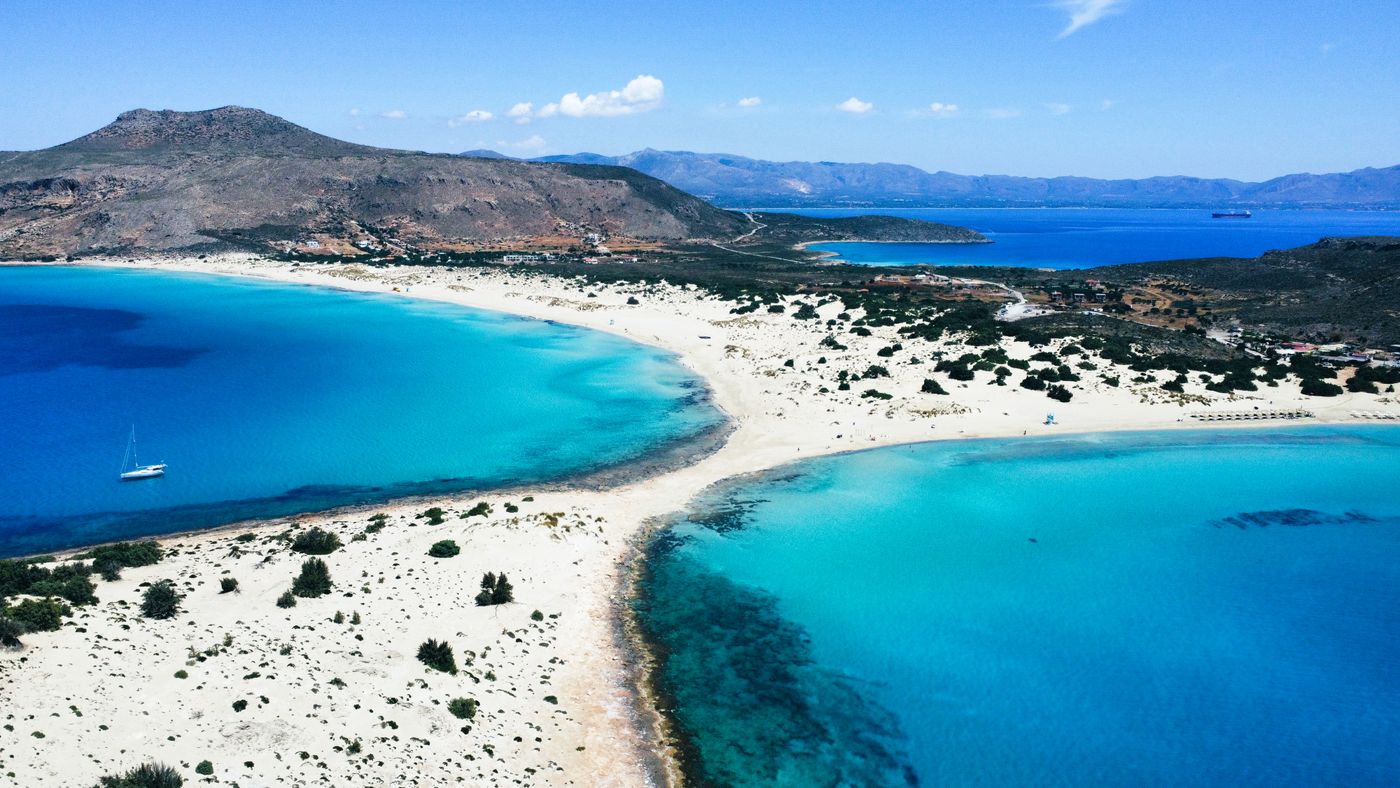 La lagune d'Elafonissi