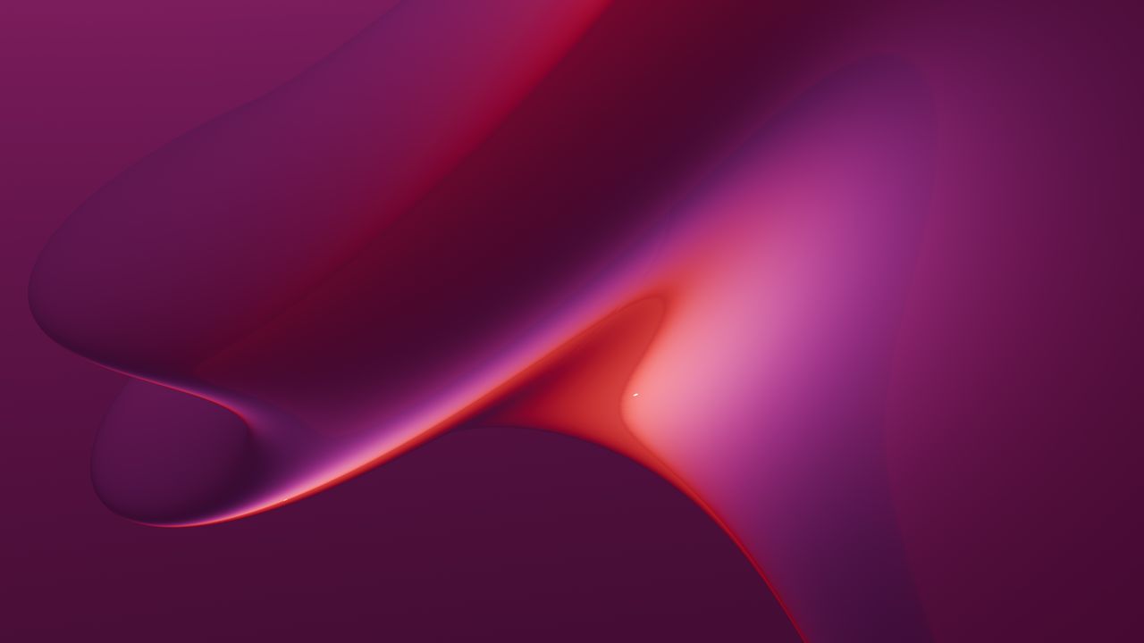vivid abstract 3d render featuring smooth flowing forms and rich purpl