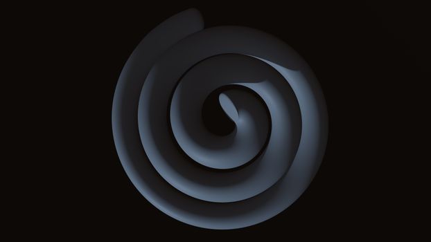 Intricate dark spiral design in a 3D abstract style, perfect as a modern artistic background.