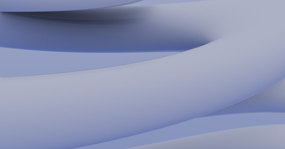 Smooth blue abstract 3D render showcasing curved geometric shapes and minimalist design.
