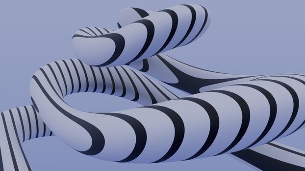 A striking 3D render showcasing a twisting geometric pattern with a modern abstract design.