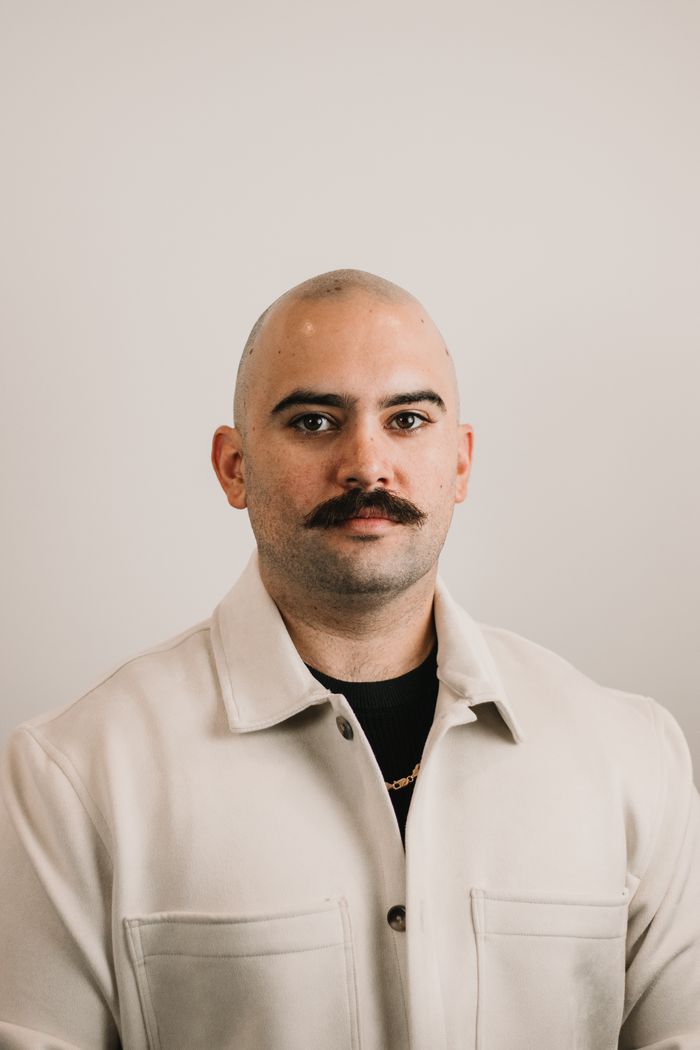 Portrait of a guest before recording begins