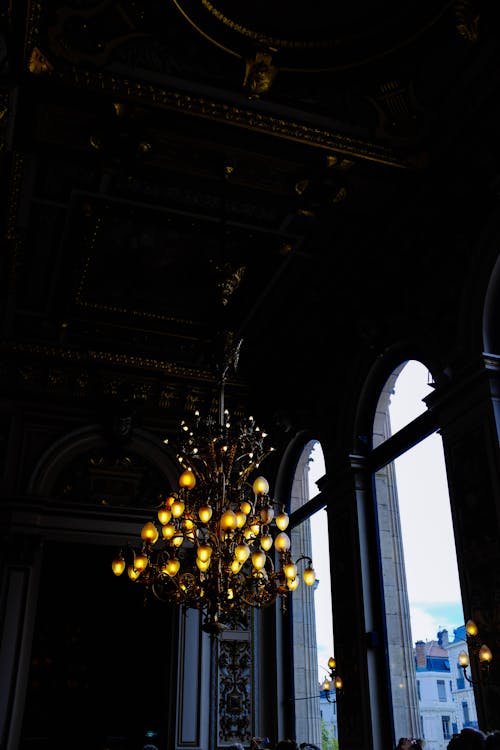 Brass-colored Chandelier