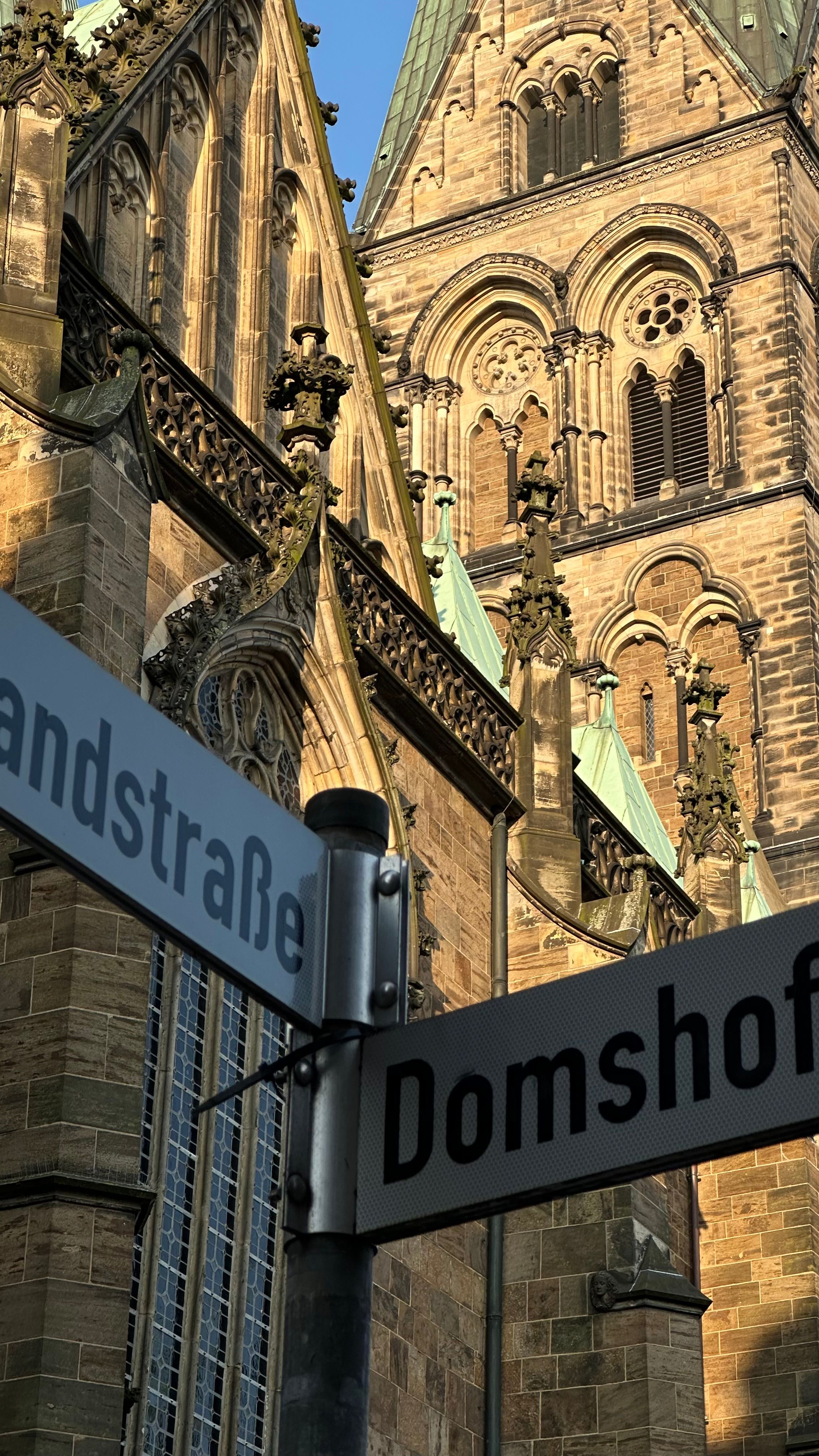 Gothic Architecture and Street Signs in Bremen · Free Stock Photo
