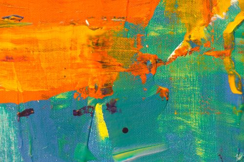 Free Colorful abstract painting with bold acrylic strokes, ideal for adding a modern touch to any wall decor. Stock Photo