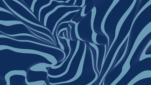 Dynamic abstract art with fluid blue and white swirling ribbons creating a vibrant visual effect.